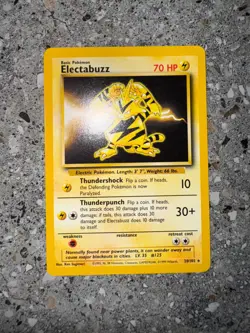 Pokemon TCG Cards Electabuzz 20/102 Base Set Rare EXC-NM - Image 3