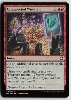 Unexpected Windfall LP Foil 164 Adventures in the Forgotten Realms MTG - Image 1