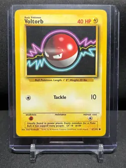 Voltorb 67/102 Pokemon 1999 Unlimited Base Set LP - Image 1