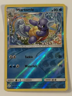 Wartortle 24/181 UC Team Up Pokemon Reverse Holo LP - Image 1