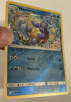 Wartortle 24/181 UC Team Up Pokemon Reverse Holo LP - Image 3