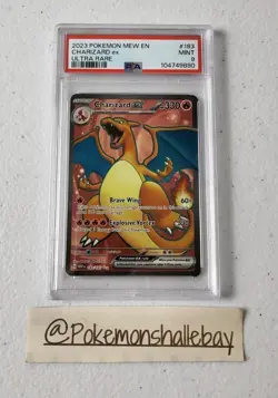 Charizard ex 183/165 - Mew EN 151 *PSA 9 - MINT* Ultra Rare Pokemon Card - Image 1