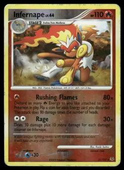 2009 Pokemon Infernape Rare Platinum 31/127 Reverse Holo DMG - Image 1