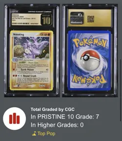 💎 Pokemon Nidoking #8 FireRed & LeafGreen GRADE 10 PRISTINE GOLD LABEL TOP POP! - Image 3