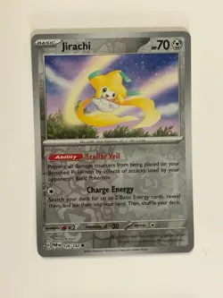 Pokemon TCG Paradox Rift Reverse Holographic Jirachi 126/182 Near Mint - Image 1