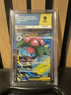 ACE 9 Mega Venusaur EX 155/132 Mega Evolution SR Holo Pokemon Card - Mint - Image 1