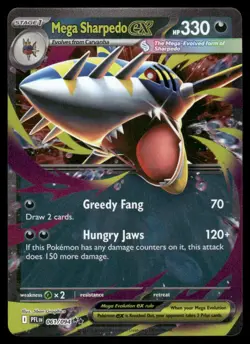 Pokemon Cards Mega Sharpedo ex 061/094 Phantasmal Flames Double Rare NM *3 - Image 1