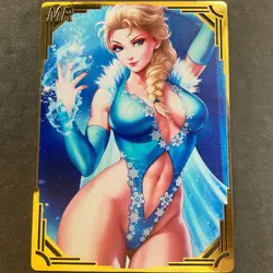 WES - Goddess Story Gold METAL Card - Serial Number #107/200! Elsa Anime Girl - Image 1