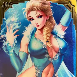 WES - Goddess Story Gold METAL Card - Serial Number #107/200! Elsa Anime Girl - Image 2