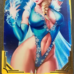 WES - Goddess Story Gold METAL Card - Serial Number #107/200! Elsa Anime Girl - Image 3