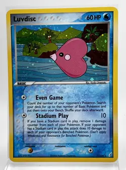 Luvdisc 7/100 Cosmos Holo Pokemon Card Crystal Guardians 2006 LP Swirl - Image 1