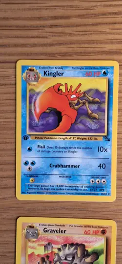 Pokemon 1st Edition Fossil Lot - 6x Cards WOTC 1999 - Weezing, Golbat, Kingler - Image 2