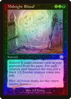 Midnight Ritual FOIL Mercadian Masques HEAVILY PLD Black Rare MTG CARD ABUGames - Image 1