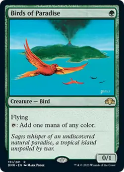 Magic: The Gathering | Birds of Paradise | Dominaria Remastered | NM Foil - Image 1