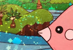 Luvdisc 7/100 Crystal Guardians Holo Rare Pokemon *Swirl* *NICE* - Image 2