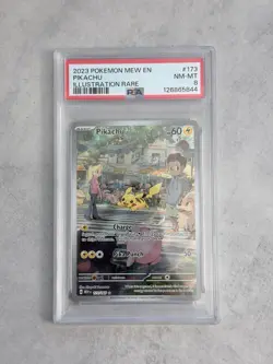 Pokemon Pikachu Illustration 173/165 Scarlet & Violet 151 PSA 8 - Image 1