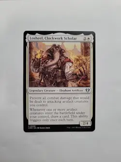 MTG - Losheel, Clockwork Scholar CMM Regular U#0038 - Image 1