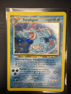 2000 Pokemon Neo Genesis Feraligatr Holo #5/111 GALAXY SWIRL LP 💫🍥🍭🔥 - Image 1