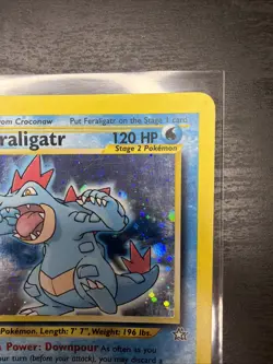 2000 Pokemon Neo Genesis Feraligatr Holo #5/111 GALAXY SWIRL LP 💫🍥🍭🔥 - Image 3