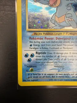2000 Pokemon Neo Genesis Feraligatr Holo #5/111 GALAXY SWIRL LP 💫🍥🍭🔥 - Image 5