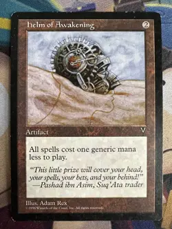 1x Helm of Awakening- Visions- Mtg Magic The Gathering Card- LP/MP - Image 1