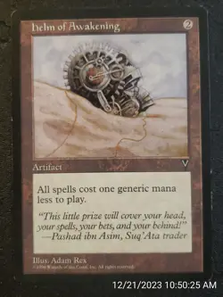 Helm of Awakening Visions PLD Artifact Uncommon MAGIC GATHERING CARD . (DS3D1B2) - Image 1