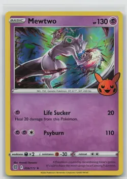 Mewtwo 056/172 Holo Promo Trick or Trade BOOster Pokemon Near Mint - Image 1