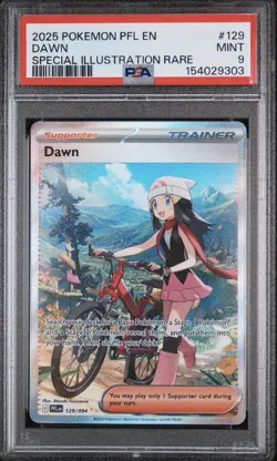 Pokemon 2025 Phantasmal Flames Dawn 129/094 Special Illustration Rare PSA 9 Mint - Image 1