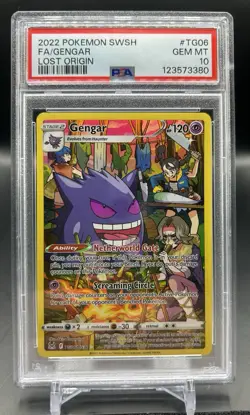 Pokemon Gengar Lost Origin Trainer Gallery Full Art #TG06 PSA 10 Gem Mint - Image 1