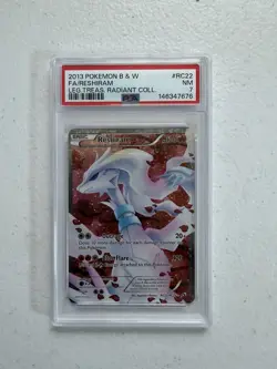 Pokemon Reshiram Full Art Ultra Rare RC22/RC25 Holo PSA Legendary Treasures - Image 1