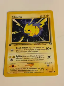 PIKACHU POKEMON 1ST EDITION NEO GENESIS 70/111 NEVER PLAYED - Image 1