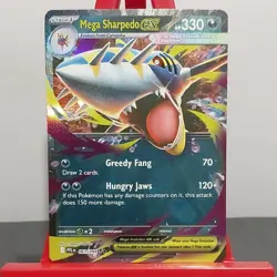 Pokemon Mega Sharpedo EX 061/094 Me02: Phantasmal Flames Double Rare Holo 330 HP - Image 1