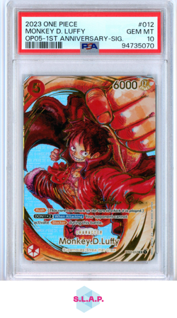 MONKEY D. LUFFY 1ST ANN.-SIGN OP 05-AWAKENING OF THE NEW ERA 2023 012 PSA 10 - Image 1