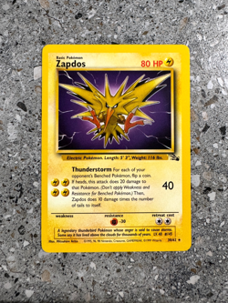 Pokemon TCG Cards Zapdos 30/62 Fossil Rare NM - Image 1