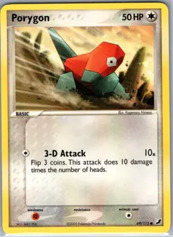 Porygon 69/115 Non Holo Unseen Forces - Pokemon Card - NM - Image 1