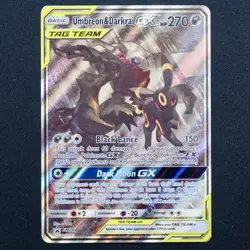 Umbreon & Darkrai GX SM241 Tag Team Full Art Promo LP Pokemon Card - Image 1
