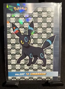 Rare Pokemon Shiny Full Art #197 Umbreon Low Pop Cracked Ice Holo Card ⭐ - Image 1