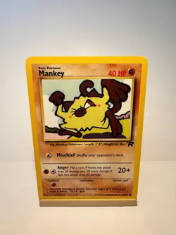 Mankey 61/82 Common Team Rocket Pokemon Near Mint - Image 1