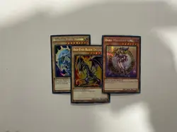 Yugioh Blue-Eyes White Dragon, Red-Eyes, Dark Magician Girl MP22 Secret Set of 3 - Image 1