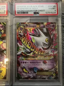 Pokemon TCG M Gengar EX XY166 Holo Promo Card + Gengar EX 34 Sequential - PSA 8 - Image 3