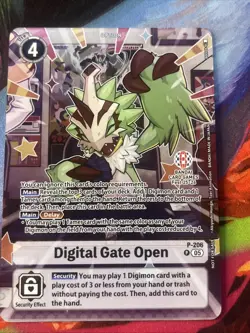 Digimon TCG Digital Gate Open P-206 BANDAI CARD GAMES FEST 25-26 NM - Image 2
