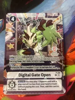 Digimon TCG Digital Gate Open P-206 BANDAI CARD GAMES FEST 25-26 NM - Image 3