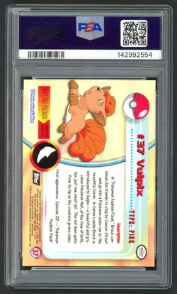 Pokemon Cards Topps - PSA 9 Vulpix 37 - TV Rainbow Foil - MINT - PSA9 - Image 2