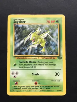 Scyther 26/64 Jungle Rare - Vintage Pokemon Card WOTC 1999 - Played - Image 1