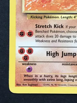 Hitmonlee 22/62 Fossil Rare - Vintage Pokemon Card WOTC 1999 - Played - Image 5