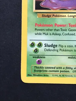 Muk 28/62 Fossil Rare - Vintage Pokemon Card WOTC 1999 - Played - Image 5