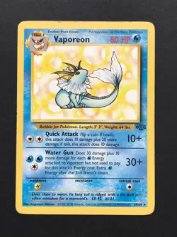 Vaporeon 28/64 Jungle Rare - Vintage Pokemon Card WOTC 1999 - Played - Image 1
