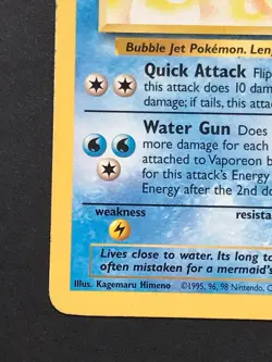 Vaporeon 28/64 Jungle Rare - Vintage Pokemon Card WOTC 1999 - Played - Image 5