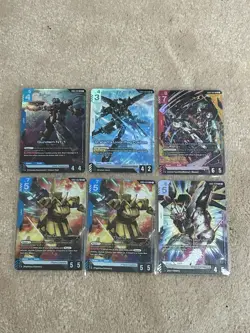 Gundam TCG Steel Requiem Lot of 6 Cards ALL LR ALL NM - Image 1