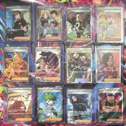 Pokemon Trainer Supporter Full Art Holo Card Lot 12 Cards Iris, Ryme, Ortega - Image 1